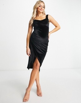 DESIGN MATERNITY WELUROWA SUKIENKA MIDI XS