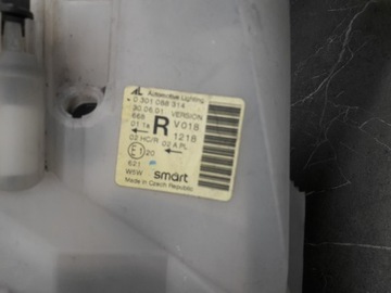 0301088314 SVĚTLOMET PRAVÝ SMART FOURTWO I