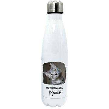 BUTELKA TERMICZNA BIDON TERMOS NA CIEPŁY NAPÓJ Z WŁASNYM NADRUKIEM 500 ML