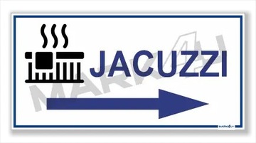 Jacuzzi strzałka w prawo| Druk UV na płycie |Basen