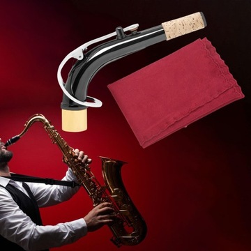 Część instrumentu gryfowego saksofonu altowego Trwały mosiądz do srebra z tkaniną