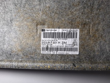 VW GOLF VII 3D 3-дверный 2014 ЯРКИЙ ПОТОЛОК 5G3867501H ОТЛИЧНОЕ СОСТОЯНИЕ