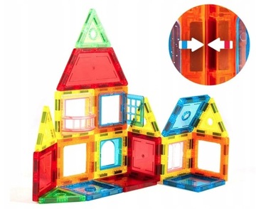 МАГНИТНЫЕ БЛОКИ УЧЕБНЫЙ НАБОР 109 ЭЛЕМЕНТОВ