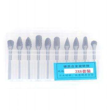 10 шт. 6 мм вольфрамовые стальные горелки для мини-шлифовального станка
