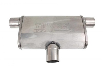 Tłumik Środkowy Tylny 63.5mm TurboWorks LT 409SS 355mm