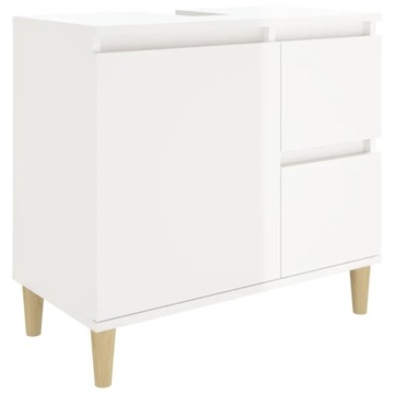 Szafka łazienkowa, wysoki połysk, biała, 65x33x60 cm