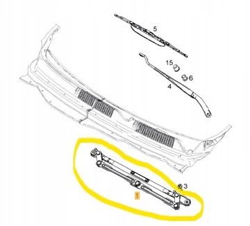 OPEL VECTRA C SIGNUM CIĘGNA MECHANIZM WYCIERACZEK