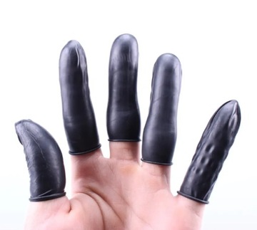 Защитные накладки на пальцы, 100 шт, черные Prima Derma