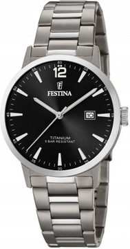 Zegarek męski FESTINA 20435/3 stalowy klasyczny z tytanu