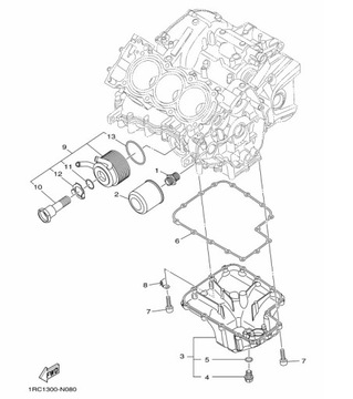 Filtr oleju Yamaha YZF R1/R6/R7 MT09 MT10 Tracer9