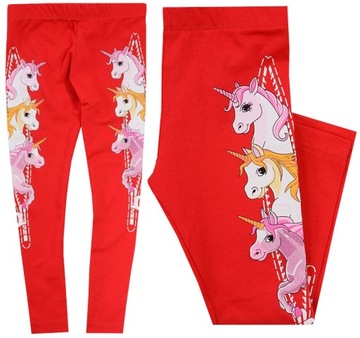 GETRY LEGGINSY długie BAWEŁNA JEDNOROŻCE 122 H003B