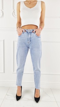 M. Sara - Premium Brands - Jeansy spodnie damskie wysoki stan MOM FIT