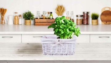 Корзина плетеная 30х20х15 - белая