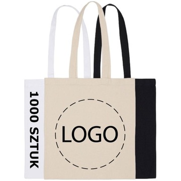 TORBA BAWEŁNIANA Z NADRUKIEM REKLAMOWA TYPU SHOPPER NA ZAKUPY 140G