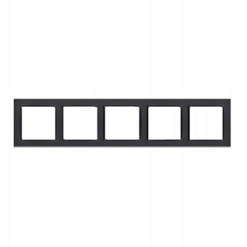 SIMON 10 RAMKA PIECIOKROTNA CR5/49 CZARNY MAT