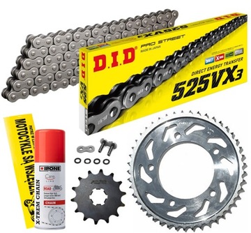 ZESTAW NAPĘD-OWY DID X-RING HONDA CB 600 F HORNET 07-13 CBR 600 F 11-14