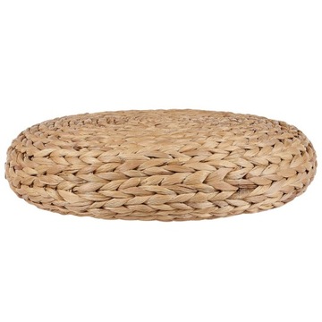 Puf pleciony z hiacyntu wodnego ⌀ 40 cm naturalny WAHOO