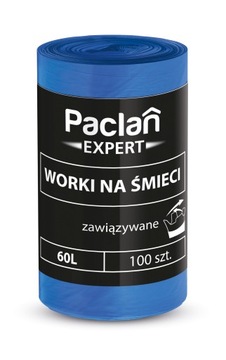 PACLAN EXPERT Мешки для мусора с завязками 60л 100 шт.