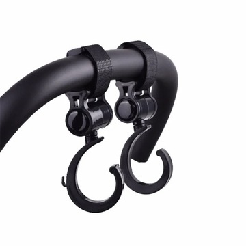 Крючки для сумки-шоппера в коляску, 2 шт, ПРОЧНАЯ РУЧКА-ВЕЛКРО