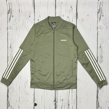 ADIDAS Bluza Track Rozpinana Damska 3 Stripes Logowana Khaki r. S