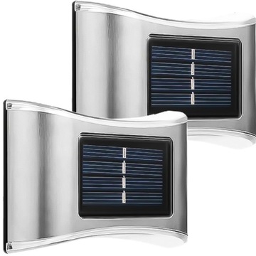 2xLAMPA SOLARNA LED ELEWACYJNA ŚCIENNA KINKIET LED