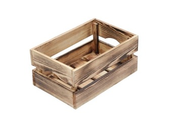 Деревянный ящик, обожженный, 30 х 20 х 14 см.