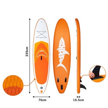 SUP доска 335 см PRO, надувное весло с веслом и сиденьем 150 кг.