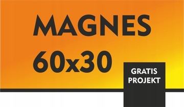 Magnes na Samochód Reklama Magnetyczna 60x30