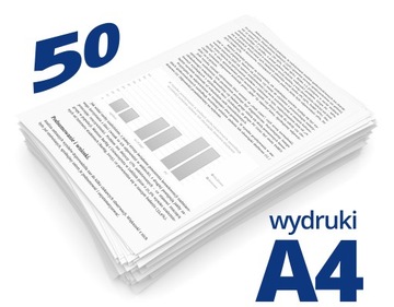 druk A4 czb 50 str | czarno biały pdf wysyłka dziś