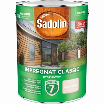 Sadolin Classic Impregnat 4.5L Biały Kremowy