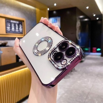 Sztuczny Diament Ochronne Etui Na Telefon IPhone Z Serii 14-15
