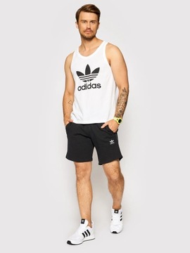 Adidas Originals MĘSKA KOSZULKA BOKSERKA BIAŁA BEZRĘKAWNIK na siłownię lato