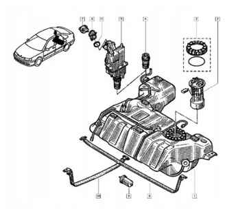 PROUŽEK NÁDRŽE PALIVA RENAULT LAGUNA
