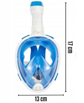 Полнолицевая маска для дайвинга SNORKELING MASK S/M 6в1 оттенков