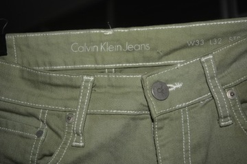 Jeansy Calvin Klein 33/32 khaki