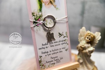 Podziękowanie aniołek na chrzest komunię roczek