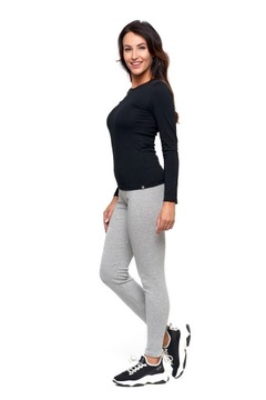 ФУТБОЛКА ЖЕНСКАЯ С ДЛИННЫМ РУКАВОМ ИЗ ХЛОПКА БАЗОВАЯ ГЛАДКАЯ БЕЗ УЗОРА MORAJ XL ЧЕРНАЯ