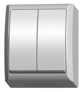 OSPEL Łącznik dwugrupowy FALA ŁNH-2H/00 biały (ŁNH-2H/00)