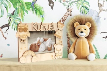 Опознавательная фоторамка, подарок на крещение, гравировка