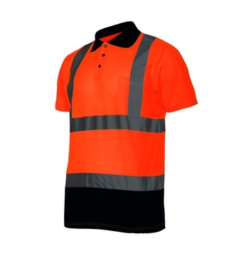 KOSZULKA POLO BHP ODBLASKOWA OSTRZEGAWCZA ROZM.3XL