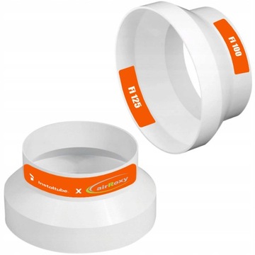 Redukcja do kanałów okrągłych 100 na 125 mm