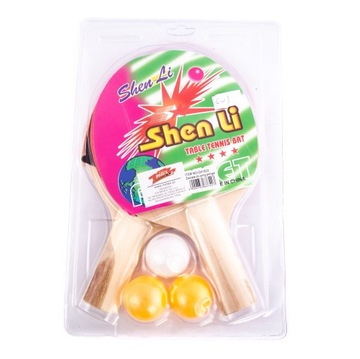 НАБОР ДЛЯ ПИНГ-ПОНГА НАСТОЛЬНЫЙ ТЕННИС 2 МЯЧА + 3 МЯЧА
