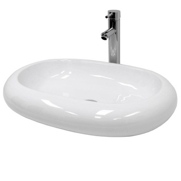 Umywalka 630x420x120 mm biel ceramiczna