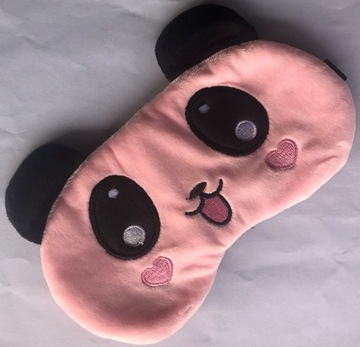 OPASKA NA OCZY MASKA DO SPANIA SNU RELAKSU PANDA OLDMAN PLUSZOWA NA GUMCE
