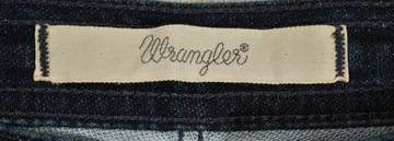 WRANGLER spodnie REGULAR tapered DARK BLUE jeans SLOUCHY _ W27 L34