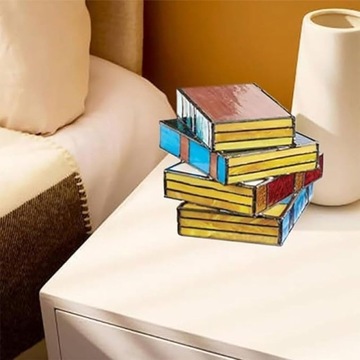 Витражные книжные лампы, стеклянные лампы для книг.