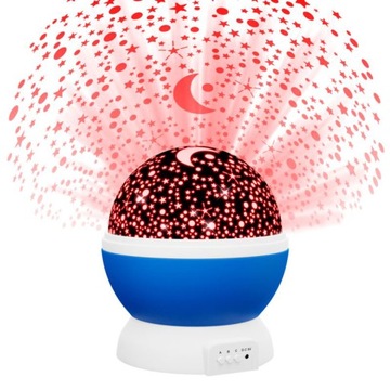 LAMPKA NOCNA LAMPA PROJEKTOR GWIAZD NIEBA RZUTNIK ZMIANA KOLORÓW 2w1 XL