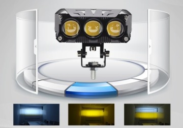 МОТОЦИКЛЕТНАЯ РАБОЧАЯ ЛАМПА HALOGEN QUAD LED DUAL, 2 ЦВЕТА СВЕТА, 60 ВТ, 2 шт.