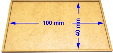 Movement Tray 100 x 40 mm , 40x100mm HDF/MDF trays , 2 szt.