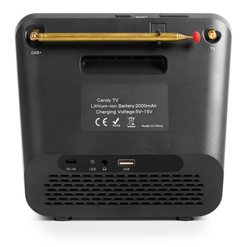 Мини-портативный телевизор 7 дюймов DVB-T2 DAB+ H.265